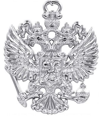 Russland Russia Halskette Silber Kette Anhänger Adler Modeschmuck