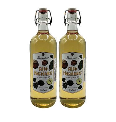 Raunikar - 2er Set Alte Haselnuss Schnaps - 2x 1L (38% Vol)- [Enthält Sulfite]