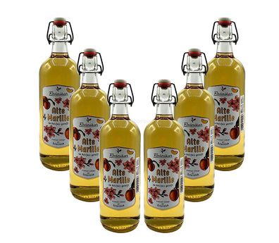 Raunikar - 6er Set Alte Marille Schnaps - 6x 1L (38% Vol)- [Enthält Sulfite]