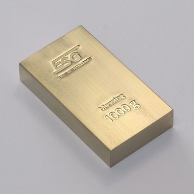 1 Kg 1000 Gramm ESG Messingbarren Messing Brass Anlage Investment Metalle