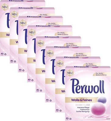 Perwoll 8er Pack Wolle & Feines Pflege Pulver 8x6 Waschladungen Waschmittel