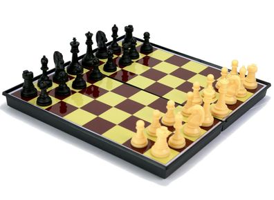 19,5x19,5cm Magnetisches Schach Schachbrett Dame Wettbewerb Spielzeugset 50 