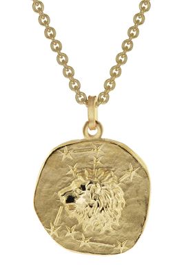 trendor Schmuck Löwe Sternzeichen Ø 20 mm Herren-Halskette Gold auf Silber 39070-08