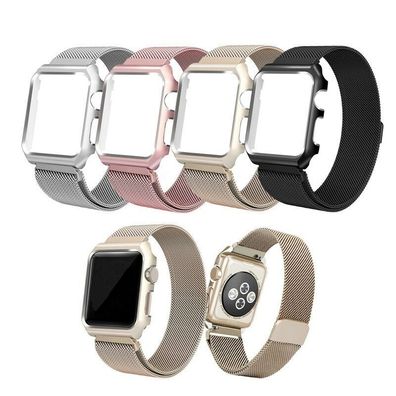 Milanaise Armband für Apple Watch 38, 42, 40, 44 mm, Silber, Rosé Gold, Schwarz