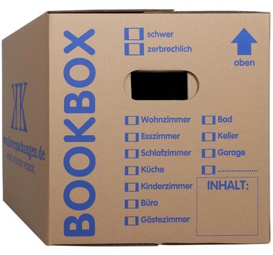 5 Bücherkartons 2-wellig Bookbox Ordnerkartons Archivkartons
