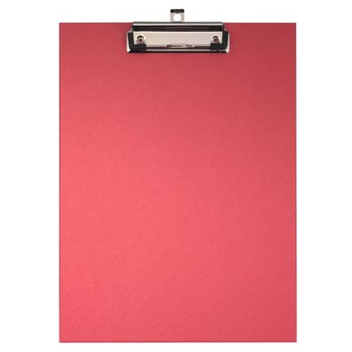 50 x FALKEN Klemmbrett aus Hartpappe für DIN A4 in Rot mit Aufhängeöse