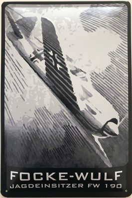 Blechschild 30 X 20 cm Docke-Wulf Jagdeinsitzer