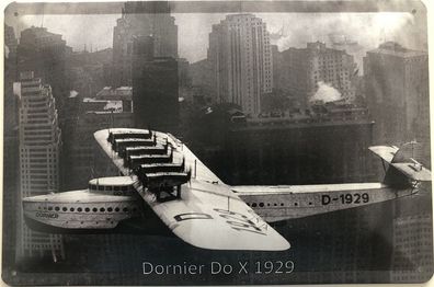 Blechschild 30 X 20 cm Dornier Do X Flugzeug