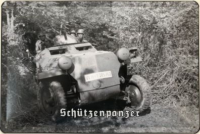 Blechschild 30 X 20 cm Schützenpanzer Gebüsch