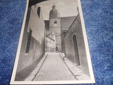 4332 / Ansichtskarte - Eisleben Dunkles Tor mit Petrikirche