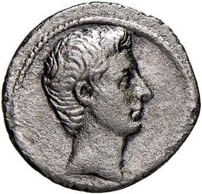 Original Silber Denar Rom Kaiser Augustus 27 v.-14n. Chr. ca. 3,18g Silber
