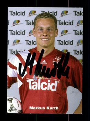Markus Kurth Autogrammkarte Bayer Leverkusen 1994-95 Original Signiert