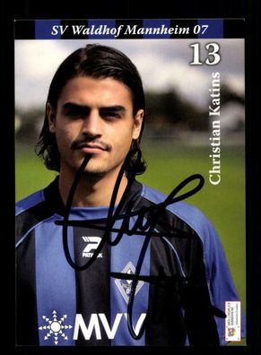 Christian Katins Autogrammkarte Waldhof Mannheim 2007-08 Original Signiert