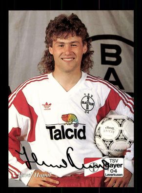 Pavel Hapal Autogrammkarte Bayer Leverkusen 1992-93 Original Signiert