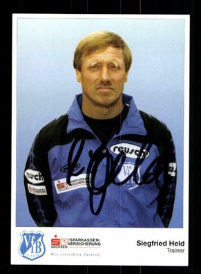Siegfried Held Autogrammkarte VFB Leipzig 1997-98 Original Signiert + 2