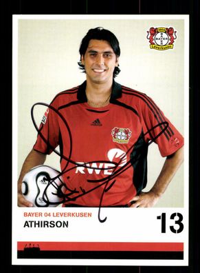 Athirson Autogrammkarte Bayer Leverkusen 2006-07 Original Signiert