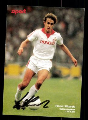 Pierre Littbarski Autogrammkarte 1. FC Köln Original Signiert