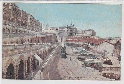 62295 Ak Algier Algerien Les Rampes du Boulevard 1909