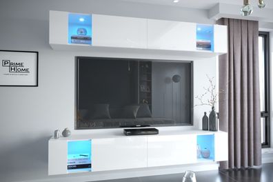 Gulia E7 Möbel für Wohnzimmer Wohnwand Mediawand Schrankwand Wohnschrank
