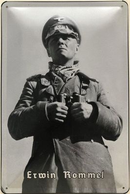 Blechschild 30 X 20 cm Erwin Rommel