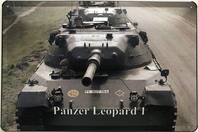Blechschild 30 X 20 cm Panzer Leopard 1