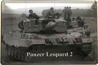 Blechschild 30 X 20 cm Panzer Leopard 2