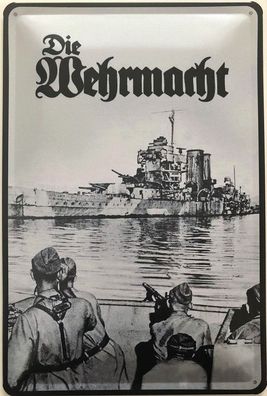 Blechschild 30 X 20 cm Die Wehrmacht Frachtschiff