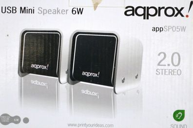 Approx appsp06 W Docking Speaker – Lautsprecher (2.0, 6 W, 4 Ohm, 175 x 180 x 3