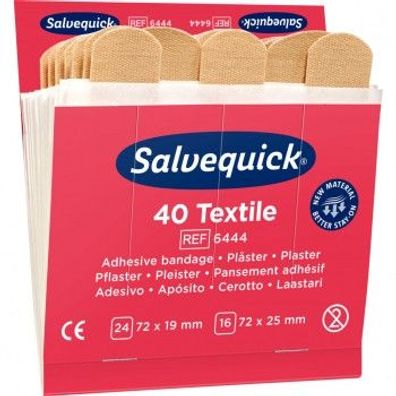 6 x Salvequick Pflasterstrips 6444 elastisch