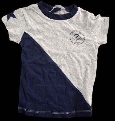 Zunstar Baby T-Shirt Hugo, Grey/ Navy, 74/80, 0103611