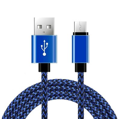 2m USB-C Typ C Nylon Kabel Datenkabel für Samsung Galaxy A3 A5 S8, Huawei P10