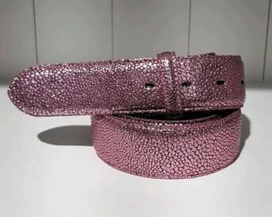 Original Umjubelt Gürtel pink glänzend 4cm breit Größe 85 90 95 Lizzata Rose NEU