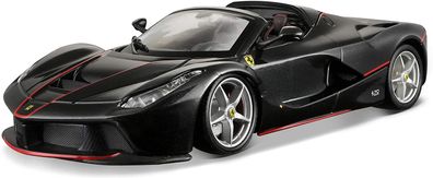 Bburago LaFerrari Aperta schwarz (Maßstab 1:24) Ferrari Auto Modellauto Modell