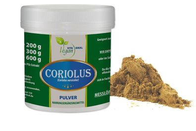 Vitaideal Vegan® Coriolus Pilz Extrakt Pulver (Versicolor) + Messlöffel