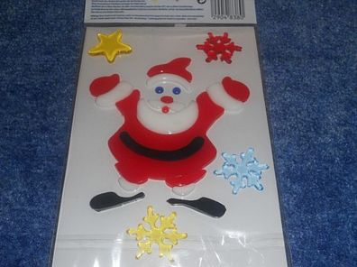 bunte Gel- Sticker - einfach kreativ - Die Dekorationsidee - Weihnachten / Winter