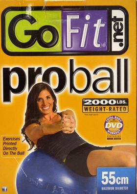 GoFit Gymnastikball Sitzball für Yoga Fitness Physiotherapie 55 cm inkl. DVD