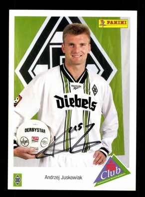 Andrzej Juskowiak Autogrammkarte Borussia Mönchengladbach 1996-97 Original