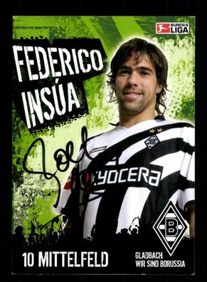 Federico Insua Autogrammkarte Borussia Mönchengladbach 2006-07 Original