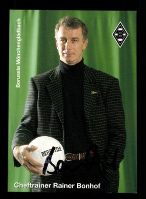 Rainer Bonhof Autogrammkarte Borussia Mönchengladbach 1998-99 Original