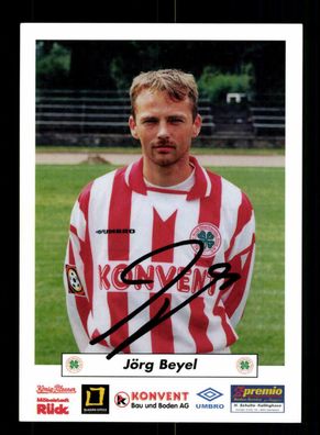 Jörg Beyel Autogrammkarte Rot weiss Oberhausen 1999-00 Original Signiert