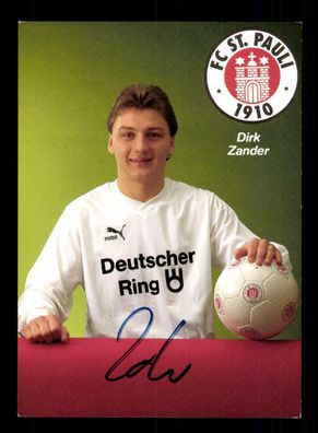 Dirk Zander Autogrammkarte FC ST. Pauli 1989-90 Original Signiert
