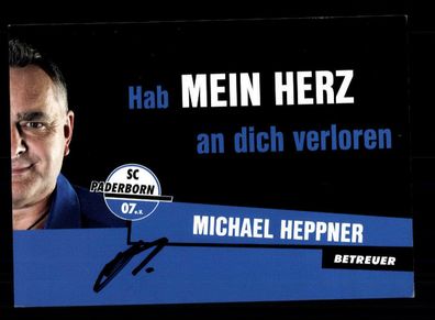 Michael Heppner Autogrammkarte SC Paderborn 2013-14 Original Signiert