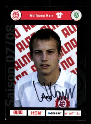 Wolfgang Narr Autogrammkarte SC Pfullendorf 2007-08 Original Signiert