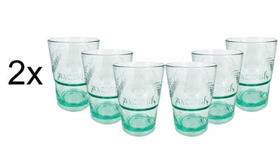 Bacardi Rum Kunststoff Glas - Gläser Set - 12x Kunststoff Gläser Mojito Longdri