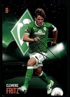 Clemens Fritz Werder Bremen 2013-14 Autogrammkarte + A 62246