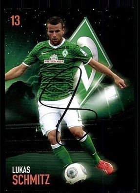 Lukas Schmitz Werder Bremen 2013-14 Autogrammkarte + A 62248