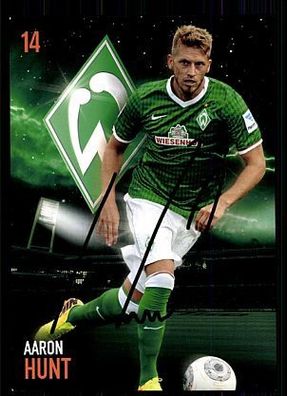 Aaron Hunt Werder Bremen 2013-14 Autogrammkarte + A 62249