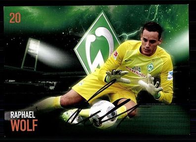 Raphael Wolf Werder Bremen 2013-14 Autogrammkarte + A 62254