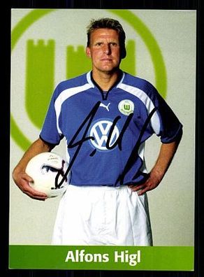 Alfons Higl VFL Wolfsburg 2001-02 Autogrammkarte + A 62387