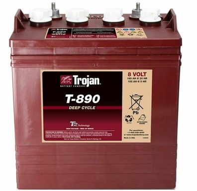 Trojan T890 Plus 8V/190Ah Blockbatterie Deep Cycle Erstausrüsterqualität
